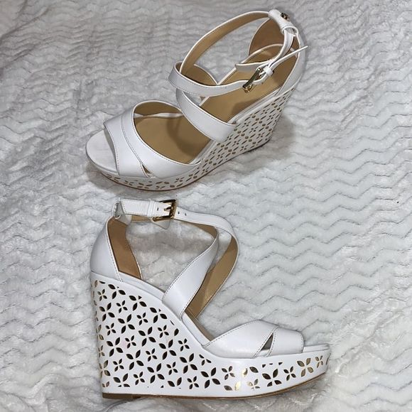 Michael Kors Platform Wedges Size 8 - Picture 1 of 14